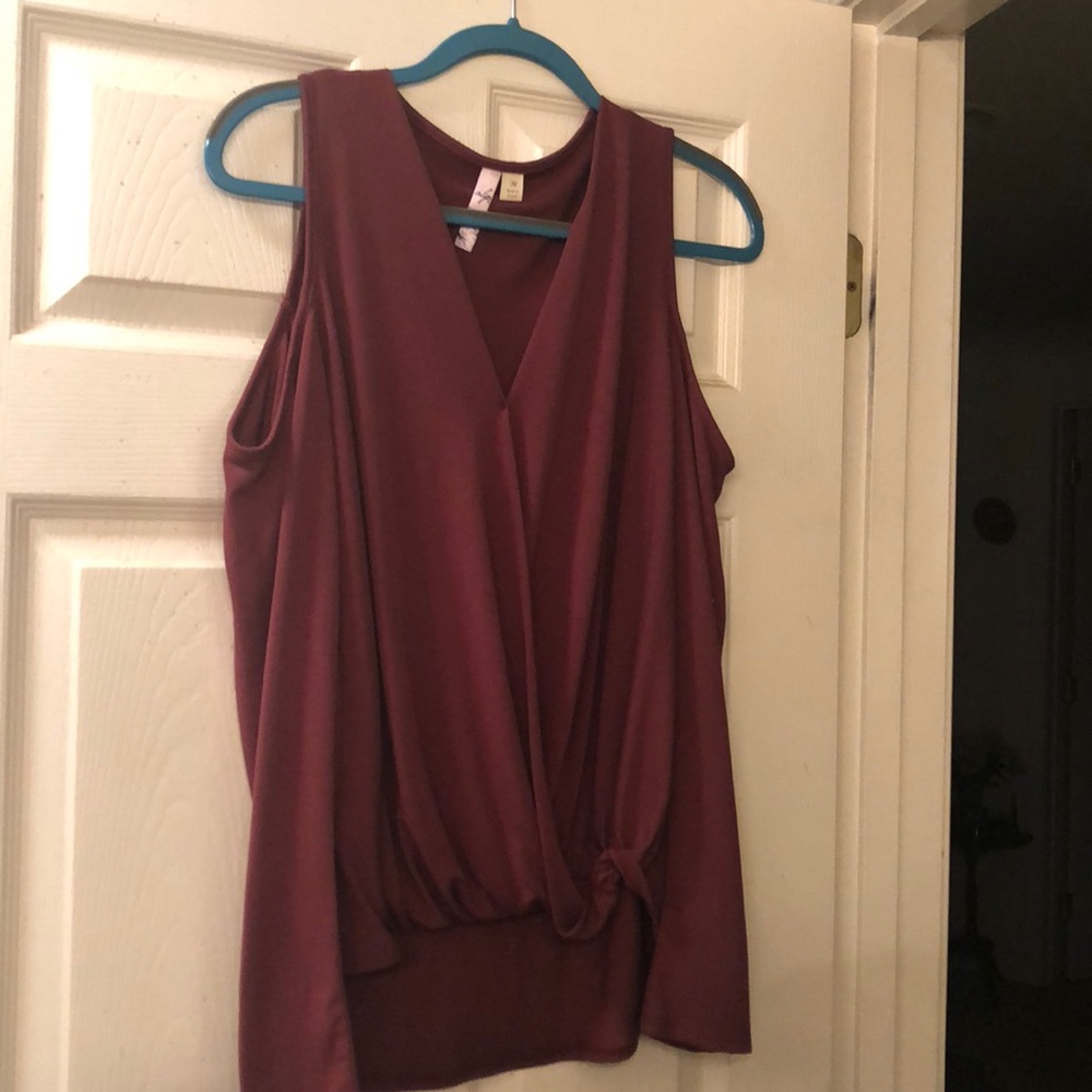 Maroon Peakaboo Blouse